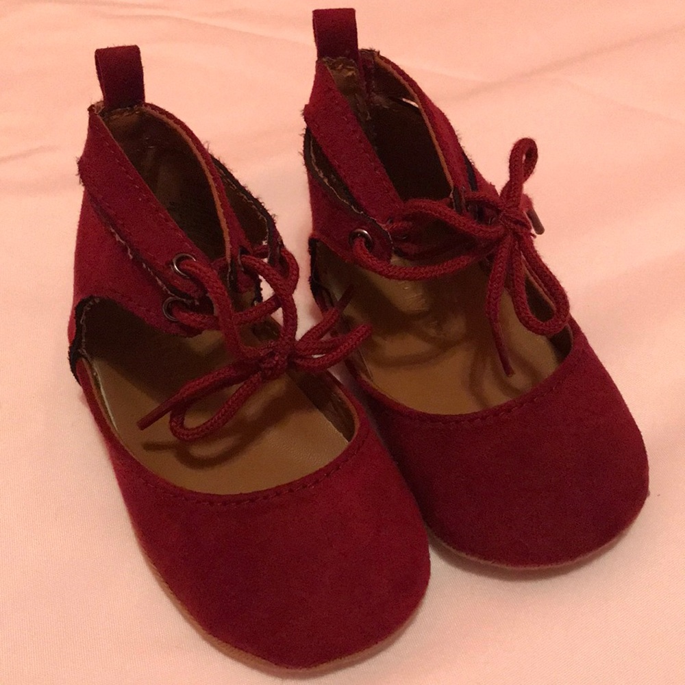 Baby flats burgundy